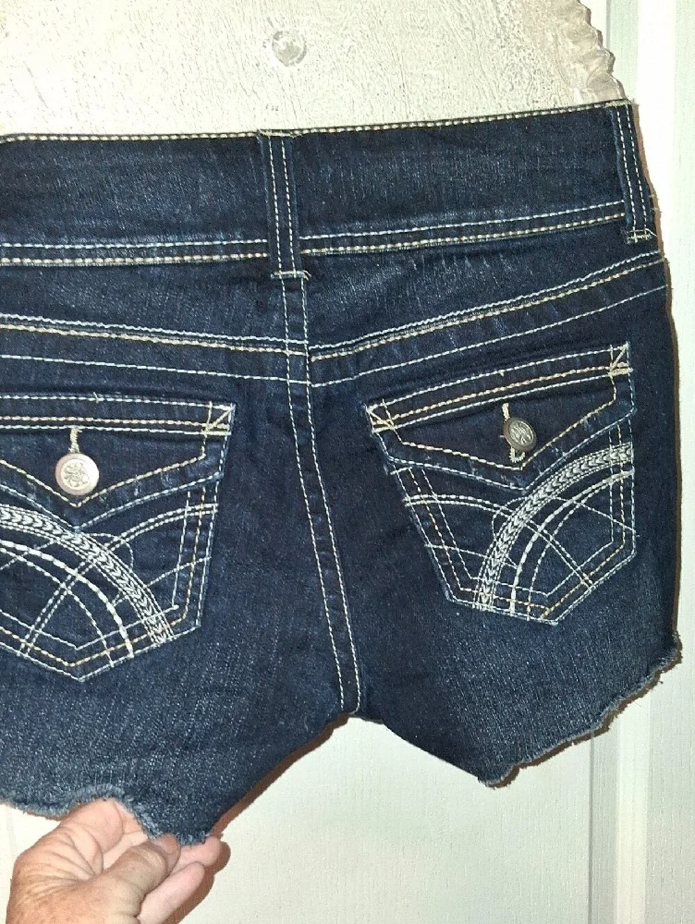 Dark Wash Denim Shorts - Women